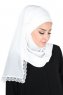 Carin - Hvit Praktisk Chiffon Hijab