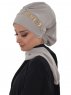Carmen Taupe Praktisk Instant One-Piece Hijab Ayse Turban 325404-2