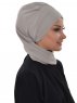 Carmen Taupe Praktisk Instant One-Piece Hijab Ayse Turban 325404-3