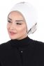 Clara - Creme & Taupe Bomull Turban