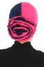 Clara - Marineblå & Fuchsia Bomull Turban