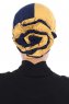 Clara - Sennepsgul & Marineblå Bomull Turban