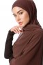 Derya - Brun Praktisk Chiffon Hijab