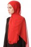 Derya - Bringebærrød Praktisk Chiffon Hijab