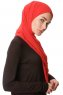 Derya - Bringebærrød Praktisk Chiffon Hijab