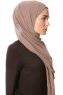 Derya - Mørk Taupe Praktisk Chiffon Hijab