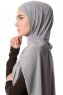 Derya - Mørk Grå Praktisk Chiffon Hijab