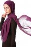 Derya - Mørk Lilla Praktisk Chiffon Hijab