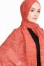 Didem Tegelröd Crinkle Bomull Hijab Sjal 400112c