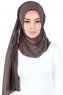 Disa - Brun Praktisk Chiffon Hijab
