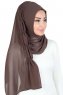 Disa - Brun Praktisk Chiffon Hijab