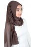 Disa - Brun Praktisk Chiffon Hijab