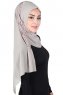 Disa - Taupe Praktisk Chiffon Hijab