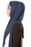 Duru - Marineblå & Creme Jersey Hijab
