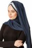 Duru - Marineblå & Grå Jersey Hijab