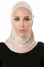 Elif - Lys Taupe Sport Hijab - Ecardin