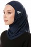 Elif - Marineblå Sport Hijab - Ecardin