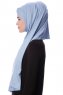 Eslem - Lyseblå Pile Jersey Hijab - Ecardin