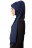 Eslem - Marineblå Pile Jersey Hijab - Ecardin