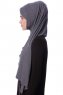 Eslem - Mørk Grå Pile Jersey Hijab - Ecardin