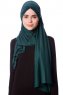 Eslem - Mørk Grønn Pile Jersey Hijab - Ecardin