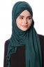 Eslem - Mørk Grønn Pile Jersey Hijab - Ecardin