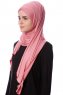 Eslem - Mørk Rosa Pile Jersey Hijab - Ecardin