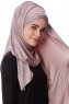Eslem - Steingrå Pile Jersey Hijab - Ecardin