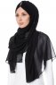 Evren - Svart Chiffon Hijab