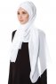 Evren - Hvit Chiffon Hijab
