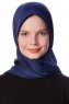 Eylul - Marineblå Kvadrat Rayon Hijab