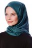 Eylul - Mørk Grønn Kvadrat Rayon Hijab