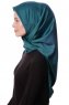 Eylul - Mørk Grønn Kvadrat Rayon Hijab