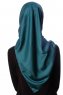Eylul - Mørk Grønn Kvadrat Rayon Hijab