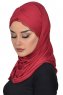 Filippa - Bordeaux Praktisk Bumull Hijab - Ayse Turban