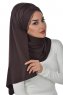 Filippa - Brun Praktisk Bumull Hijab - Ayse Turban