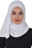 Filippa - Hvit Praktisk Bumull Hijab - Ayse Turban