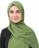 Forest Green Khaki Bomull Voile Hijab InEssence 5TA69a