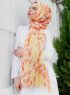Gemila - Oransje Mønstret Hijab - Sal Evi