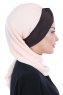 Gill - Beige & Brun Praktisk Hijab