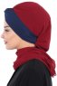 Gill - Bordeaux & Marineblå Praktisk Hijab