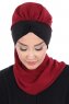 Gill - Bordeaux & Svart Praktisk Hijab