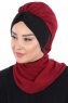 Gill - Bordeaux & Svart Praktisk Hijab