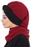 Gill - Bordeaux & Svart Praktisk Hijab