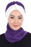 Gill - Lilla & Creme Praktisk Hijab