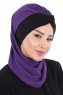Gill - Lilla & Svart Praktisk Hijab