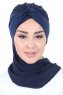 Gill - Marineblå & Marineblå Praktisk Hijab