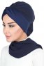 Gill - Marineblå & Marineblå Praktisk Hijab