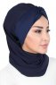 Gill - Marineblå & Marineblå Praktisk Hijab