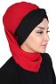 Gill - Rød & Svart Praktisk Hijab